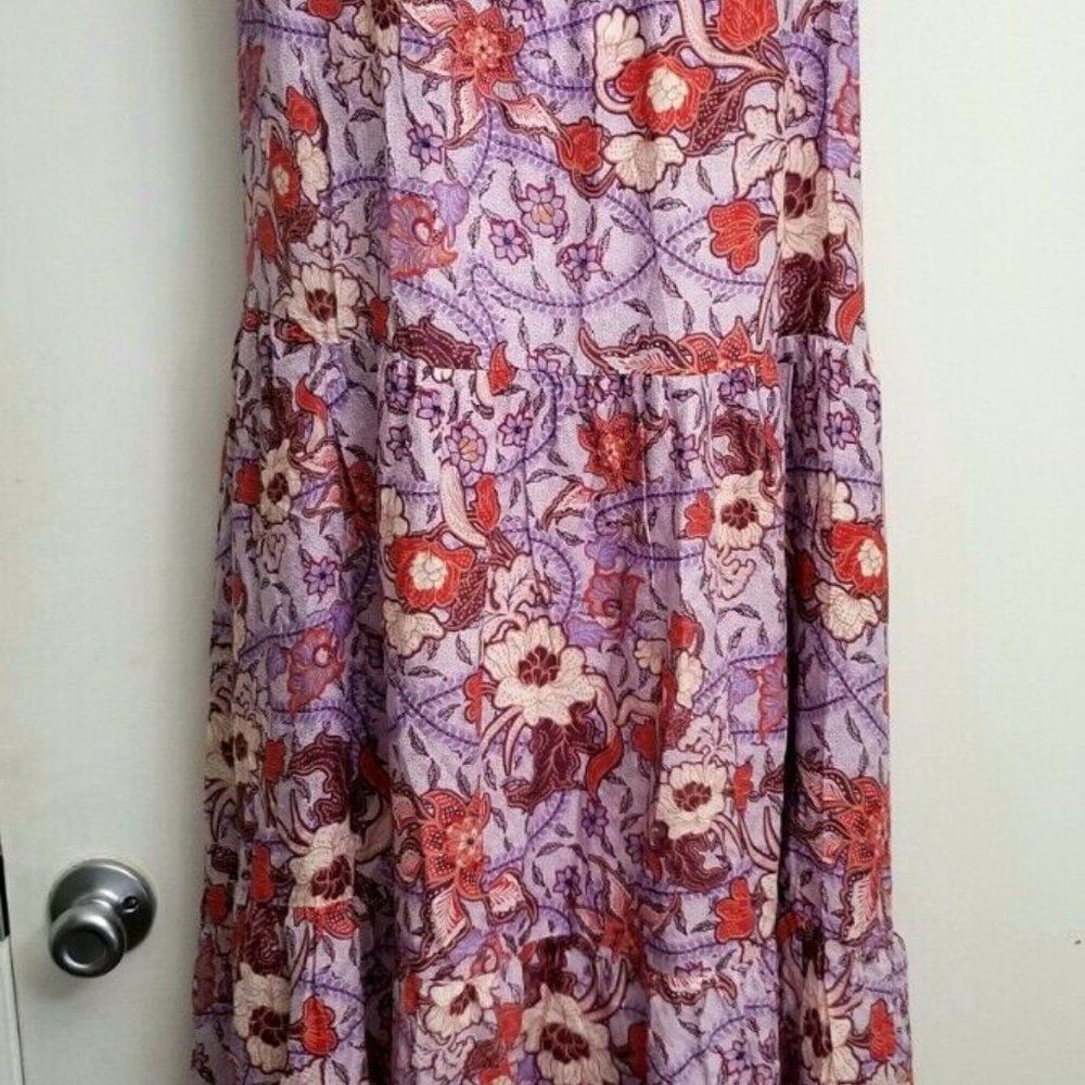 Knox Rose Purple Floral Dress - Short Flutter Sleeves - Womens XXL - NEW! - Picture 7 of 7